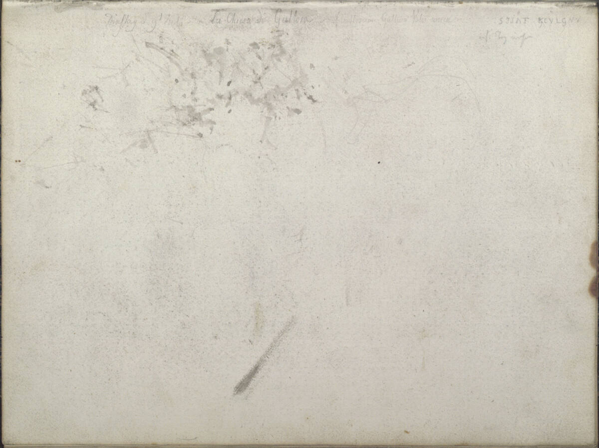 Römisches Skizzenbuch: Beschriftung zu einem folgenden (verlorenen) Blatt, Friedrich Olivier
