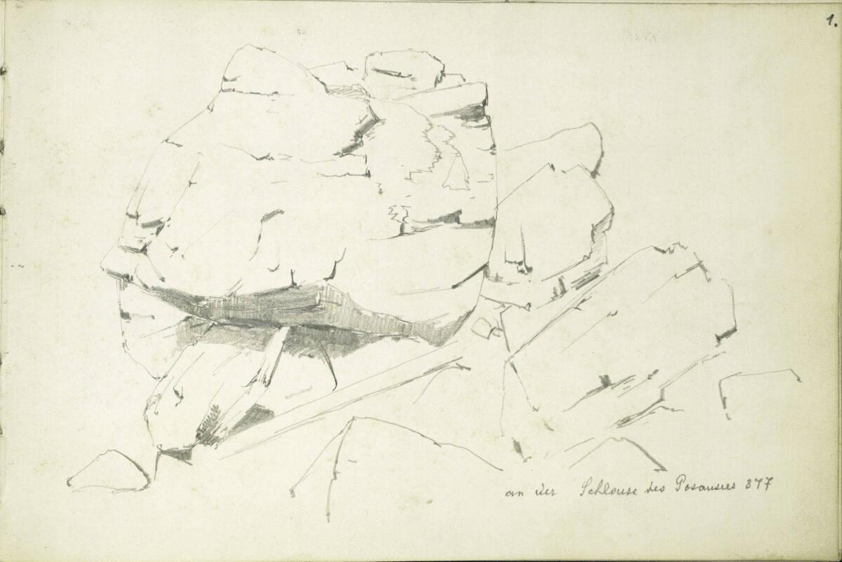 Theodor von Hörmann, An der Schleuse des Gosausees, Inv. Nr.: 26407/1r