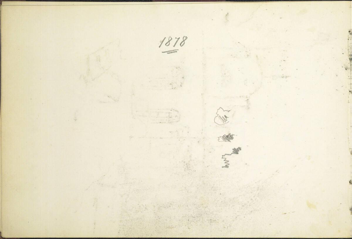 Theodor von Hörmann, Bezeichnung: "1878" und kleine Skizzen, Inv. Nr.: 26407/3v