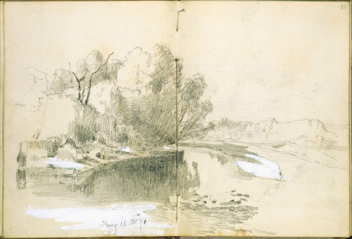 Verschiedene Skizzen, Pang, am 18. Oktober 1871, Tina Blau, 1871