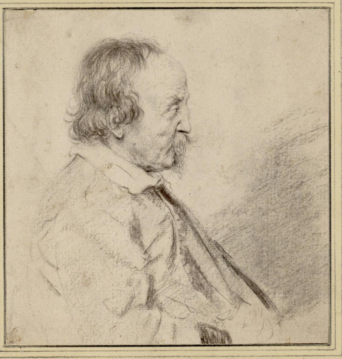 Jan Lievens, Profilbildnis eines spitzbärtigen Mannes (Paul Pontius?), Inv. Nr.: 8904