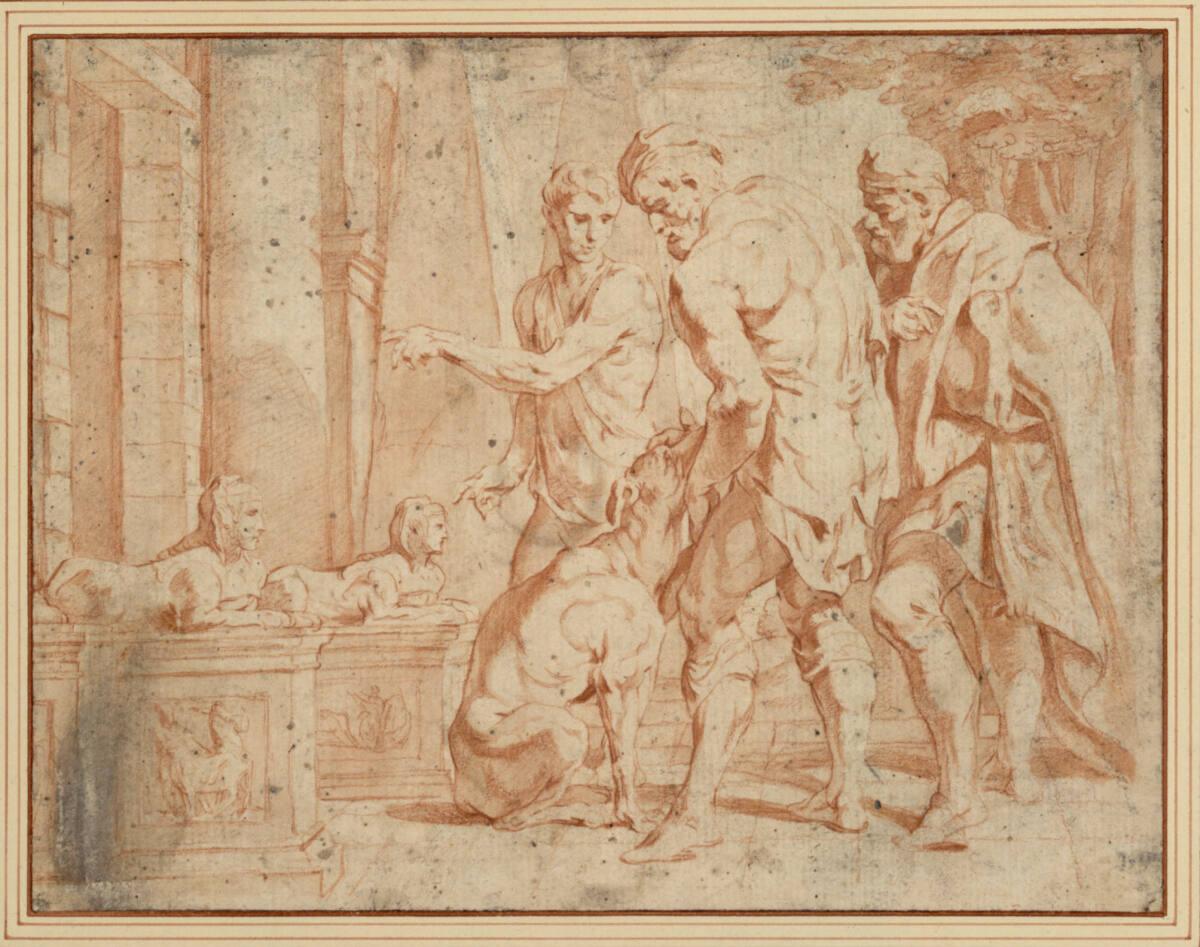 Ulysses wird von seinem Hund Argos erkannt, Inv. Nr.: 8916