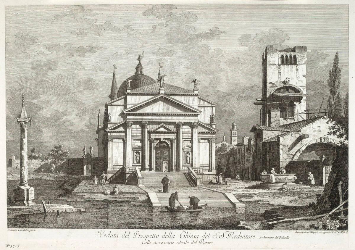 Fabio Berardi, Josef Wagner, Veduta del Prospetto della Chiesa del S.S. Redentore colle accesso…
