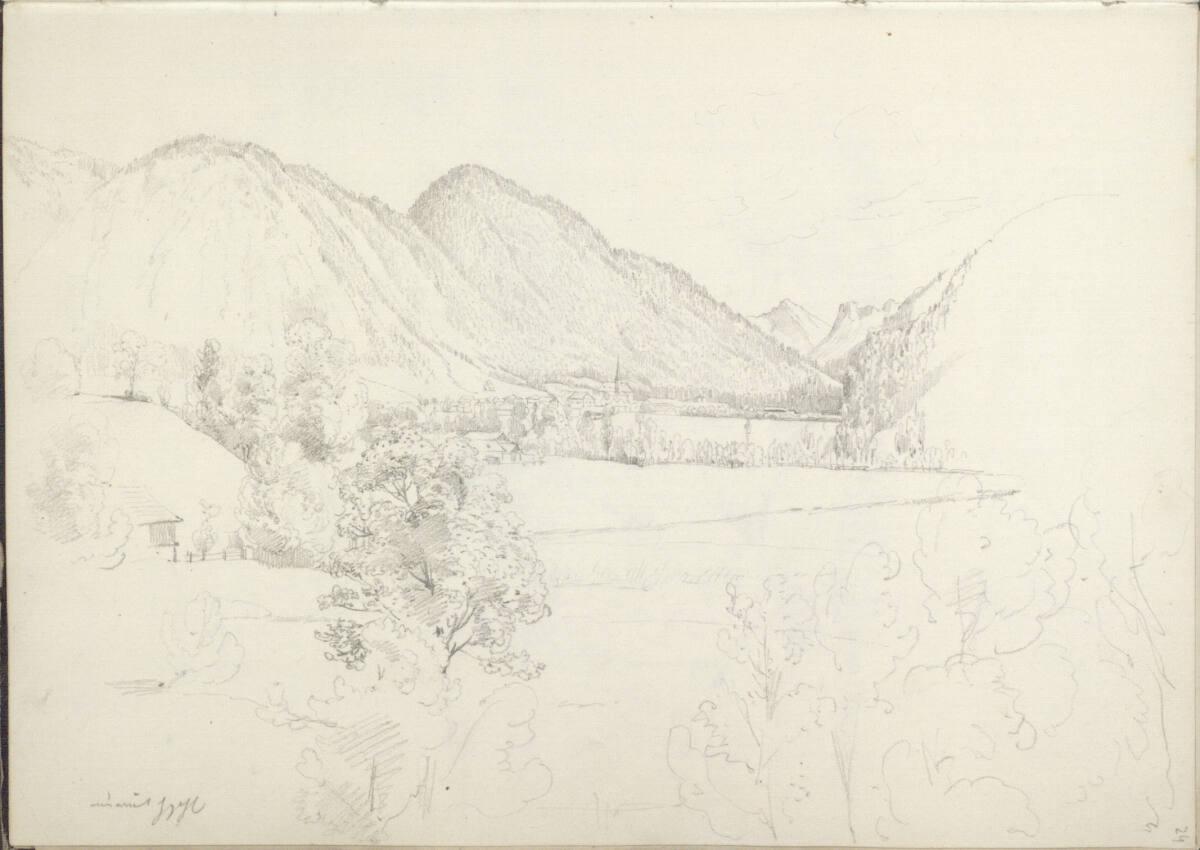 Ferdinand Georg Waldmüller, Blick auf Bad Ischl, Inv. Nr.: 26586/24