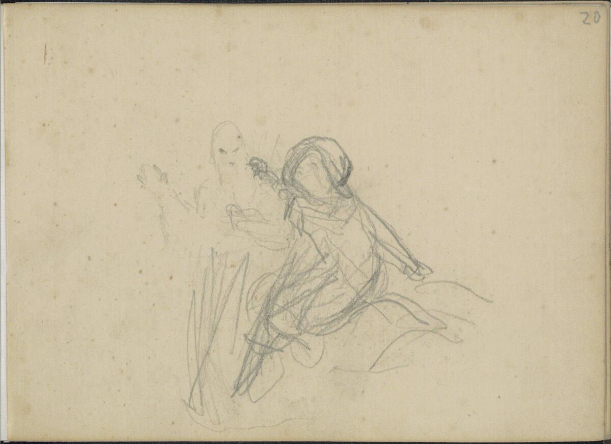 Anton Romako, Verschiedene Skizzen, Inv. Nr.: 25937/20