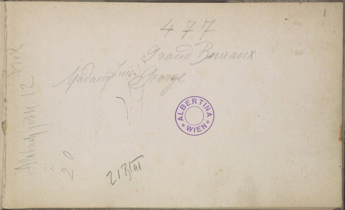 Anton Romako, Notizen, Inv. Nr.: 25938/1r