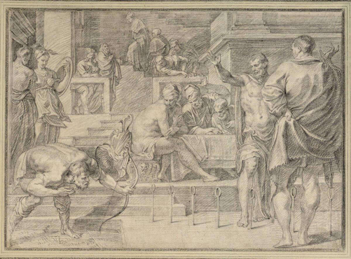 Ulysses schießt durch die Axtringe, Inv. Nr.: 8971