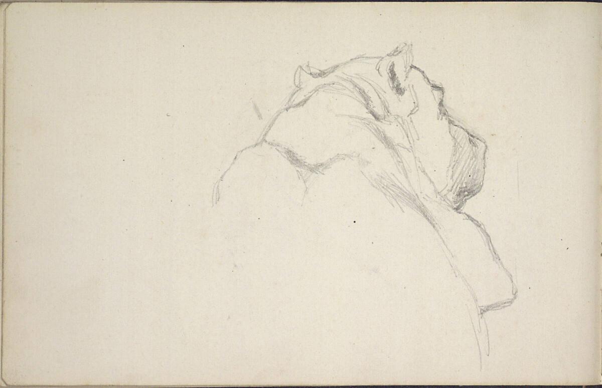 Carl Schuch, Skizze eines Hundes, Inv. Nr.: 27468/17v