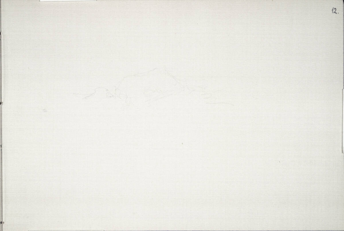 Undeutliche Landschaftsskizze, Carl Schuch
