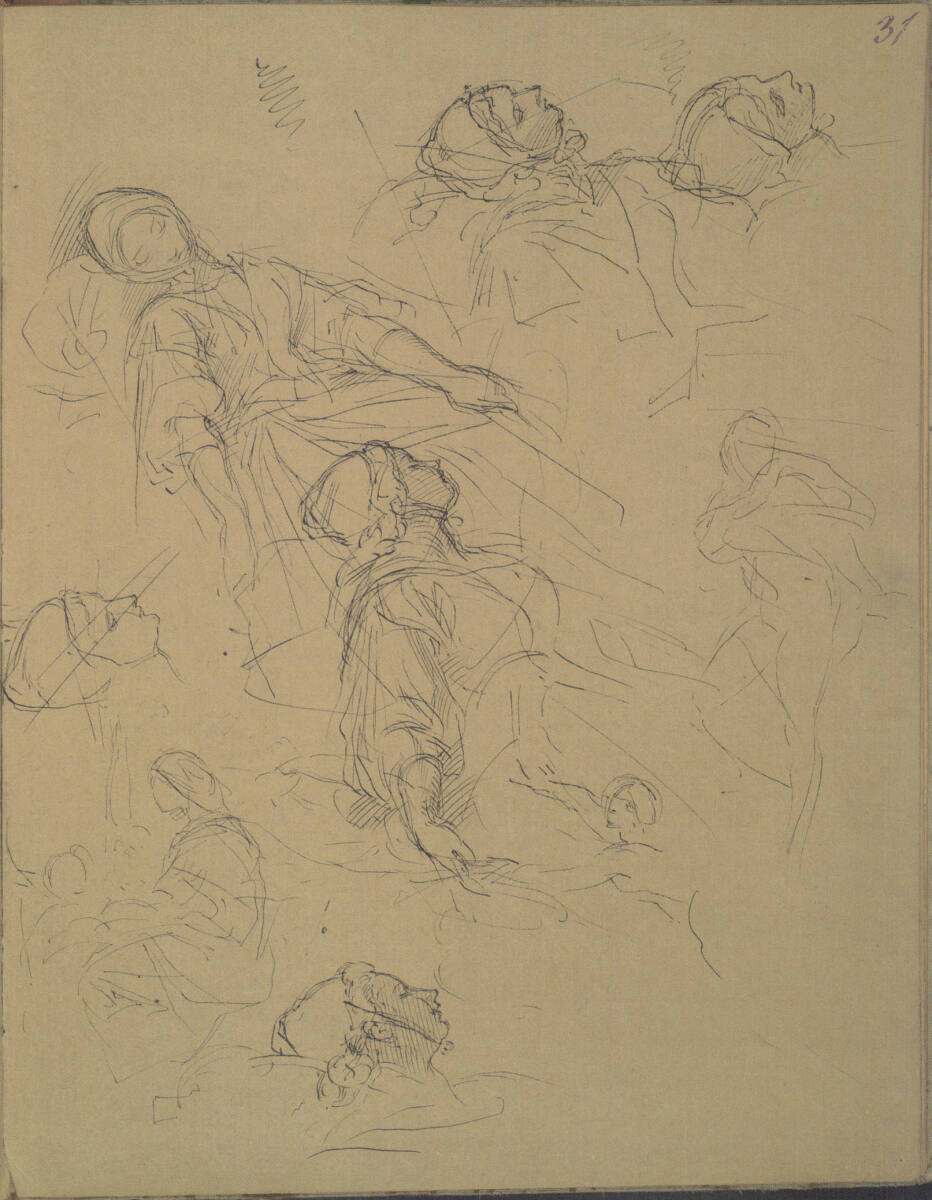 Verschiedene Skizzen, Moritz von Schwind, 1859–1860