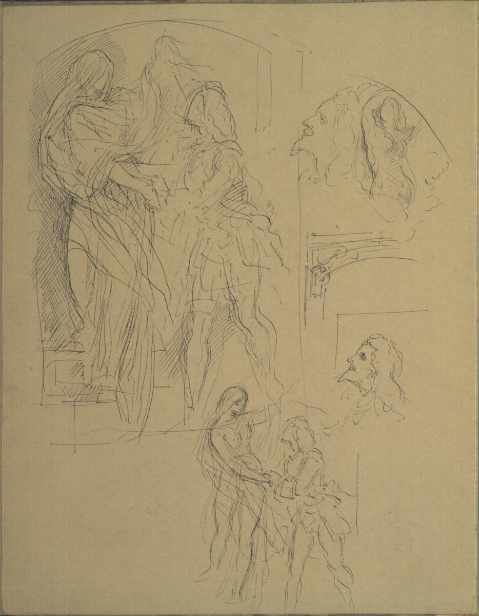 Verschiedene Skizzen, Moritz von Schwind, 1859–1860