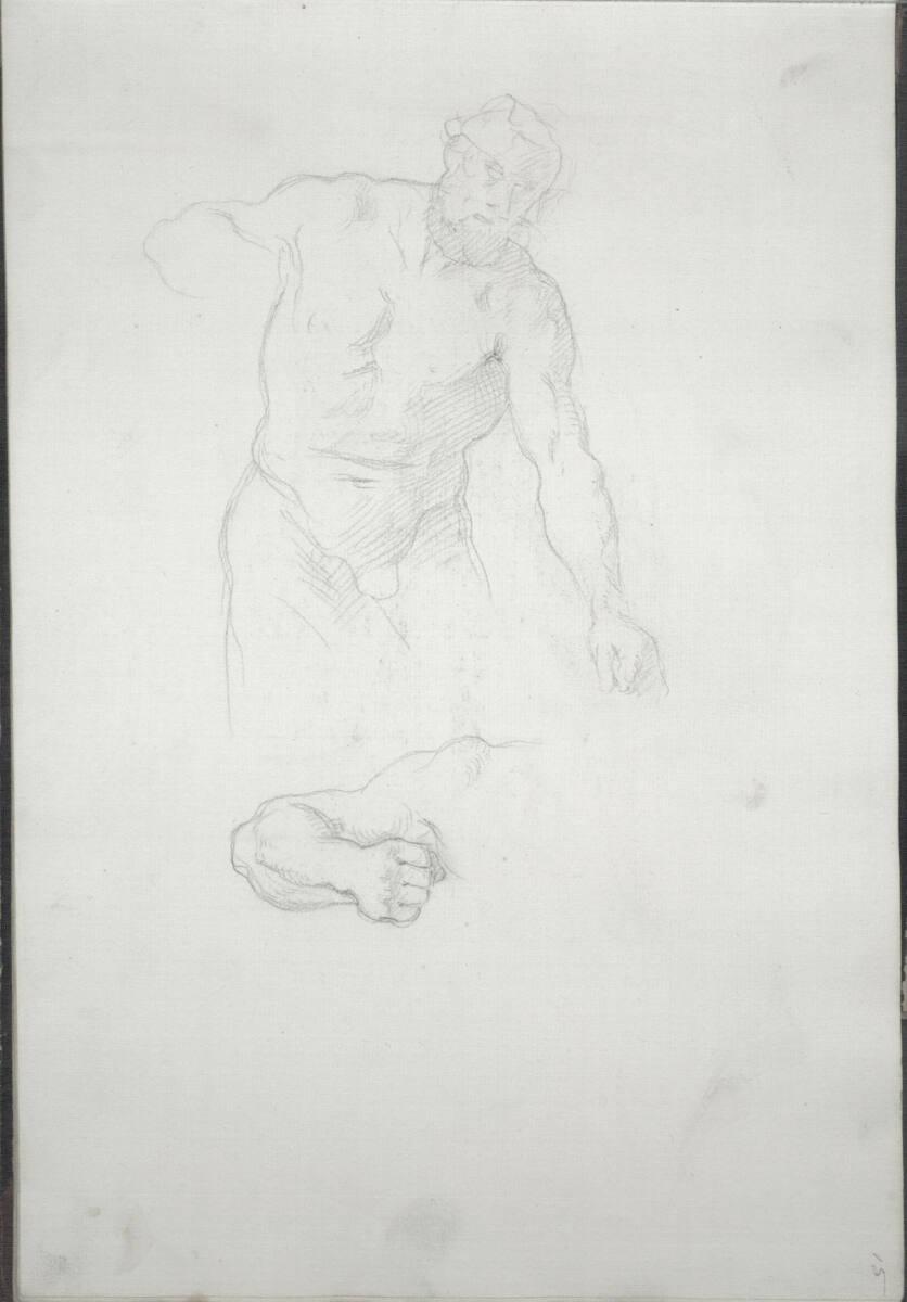 Moritz von Schwind, Körperstudie eines Mannes, Armstudie, Inv. Nr.: 25625/15r