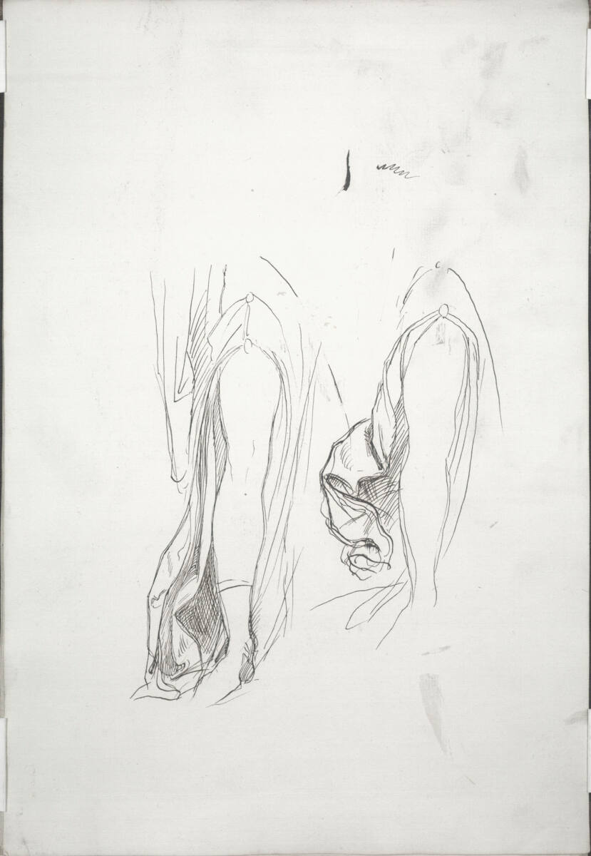 Zwei Studien zu Faltenwürfen, Moritz von Schwind, 1864–1868