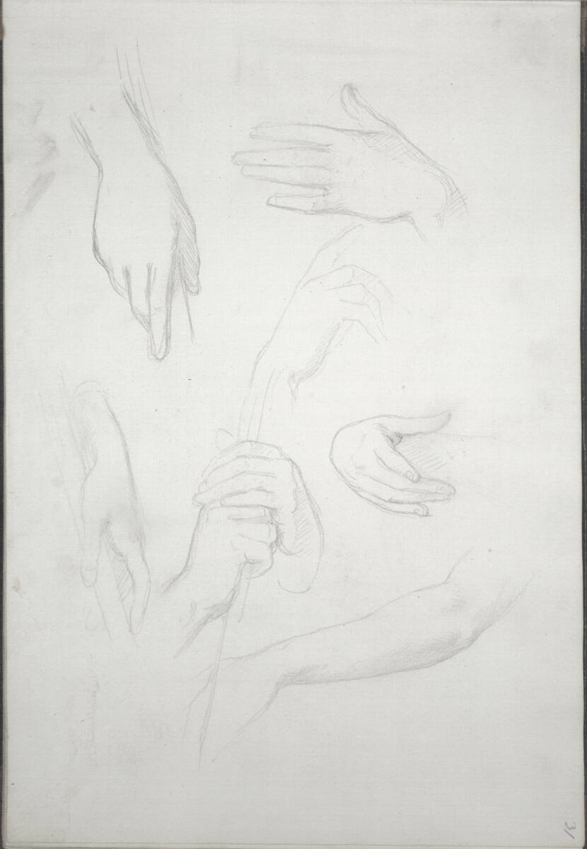 Verschiedene Handstudien, Moritz von Schwind, 1864–1868