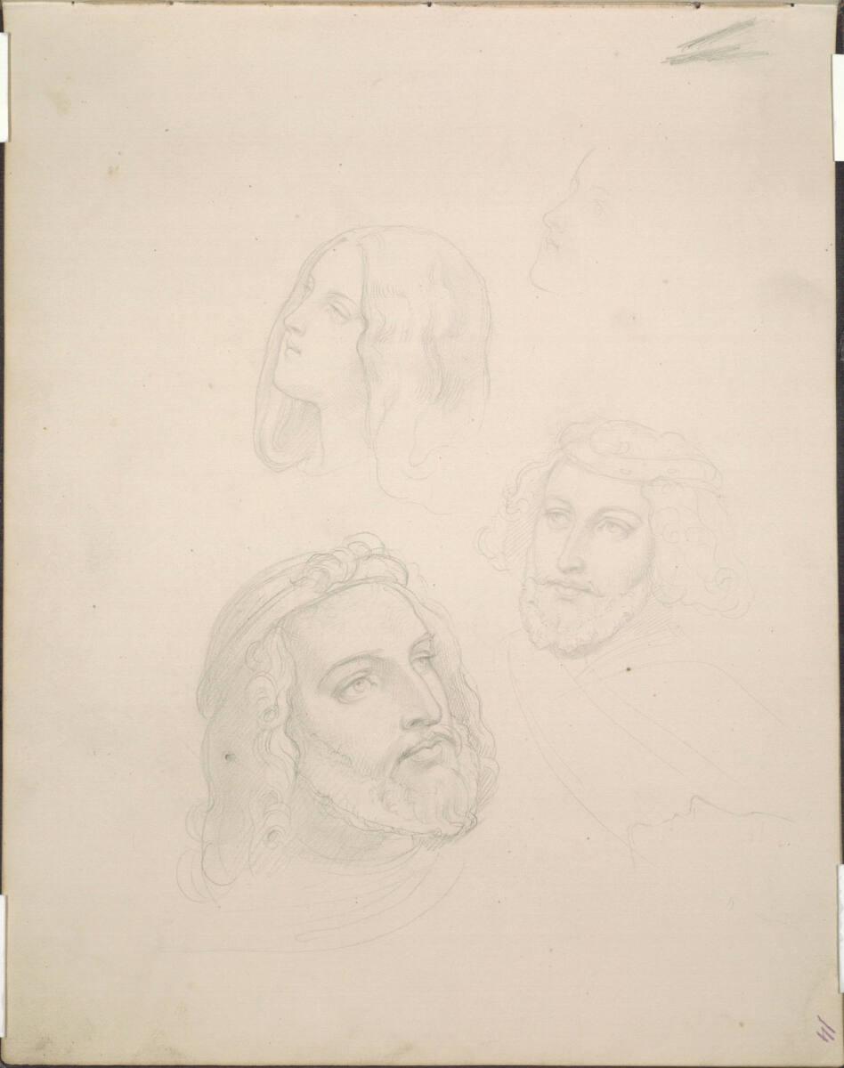 Moritz von Schwind, Verschiedene Skizzen, Inv. Nr.: 23954/14r