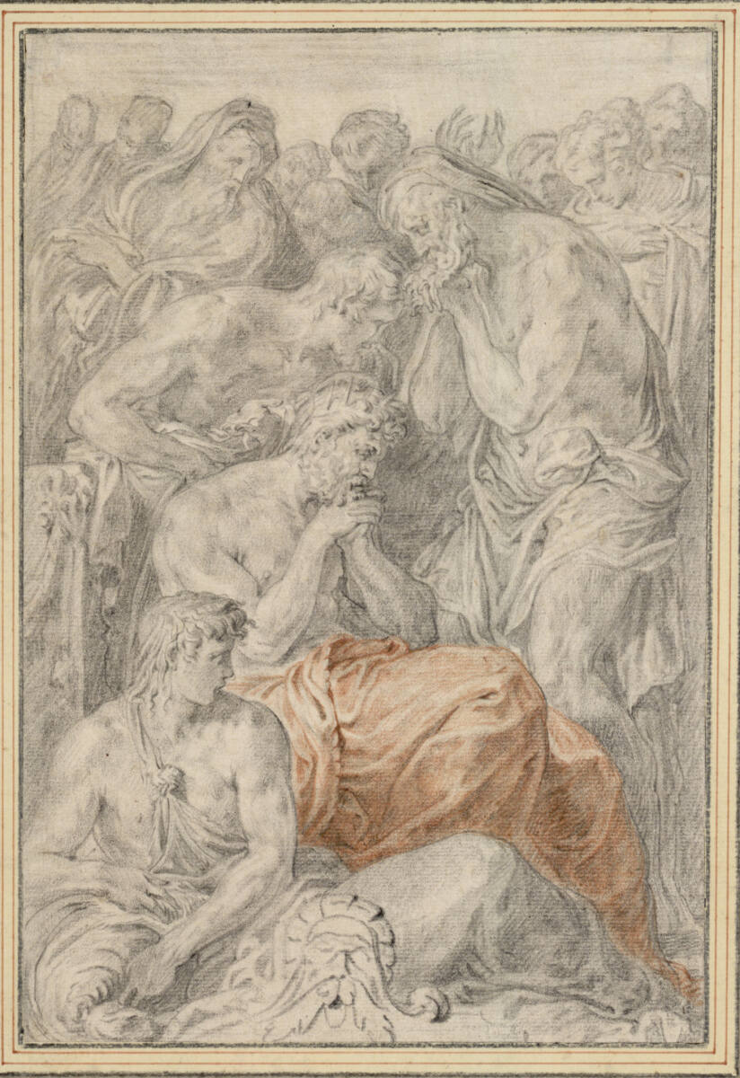 Menelaos nach dem Raub der Helena (Ilias), Francesco Primaticcio