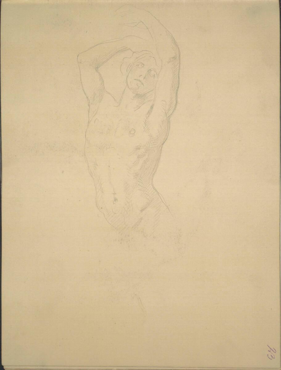 Moritz von Schwind, Studie zu einem Karyatiden zur Einteilung der Lunetten in den Loggien der W…
