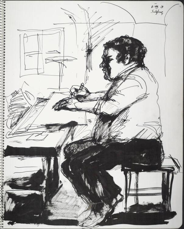Georg Eisler, Künstler, zeichnend, Inv. Nr.: 39023/12