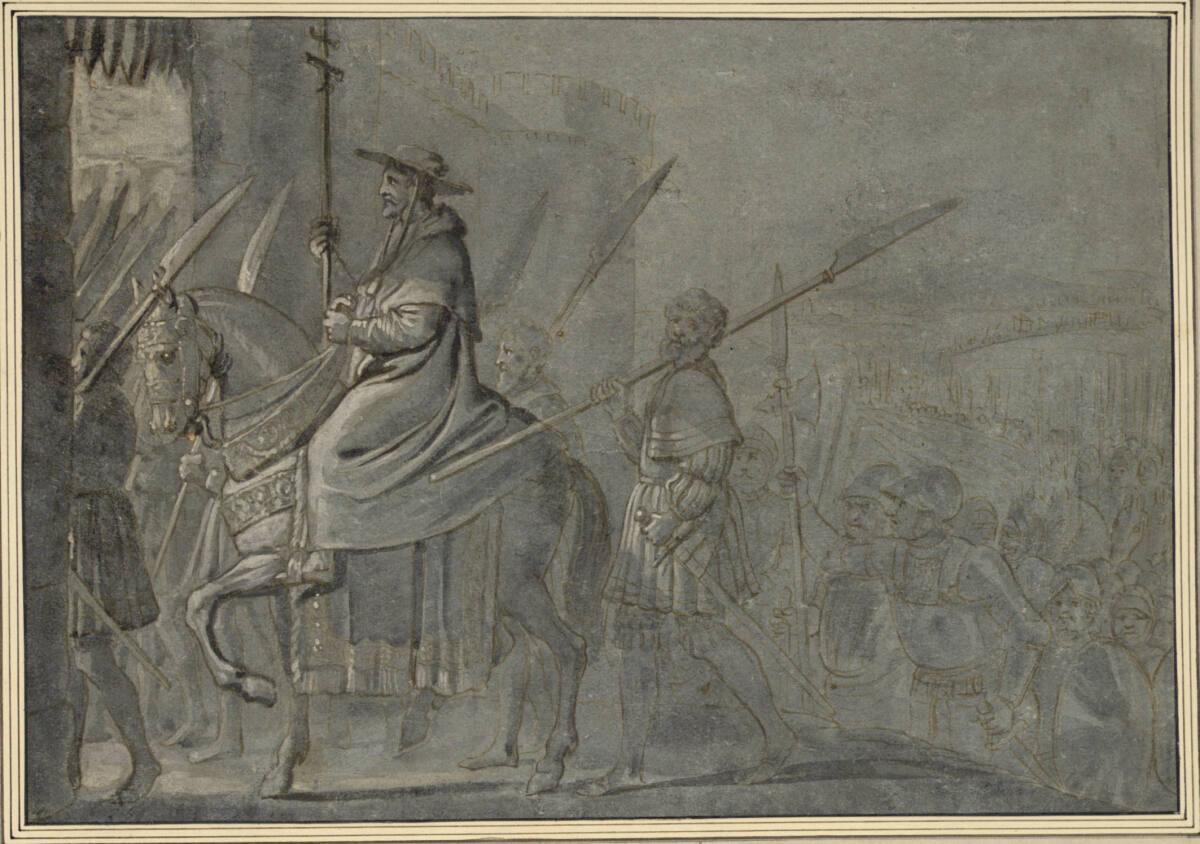 Erasmus Quellinus, Einzug eines berittenen Papstes in eine Stadt (aus der Geschichte des Hauses…