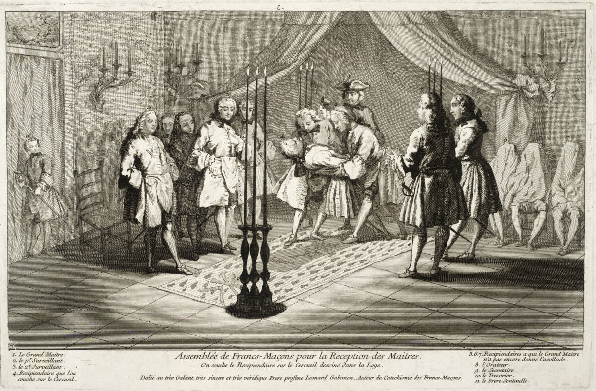 Freimaurerversammlung, 1742