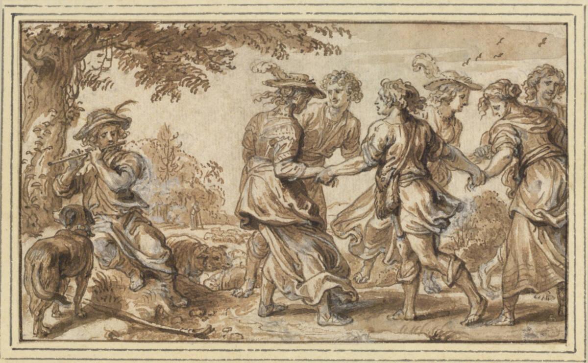 Peter van Lint, Schäfer und Schäferinnen, einen Reigen tanzend, Inv. Nr.: 9047