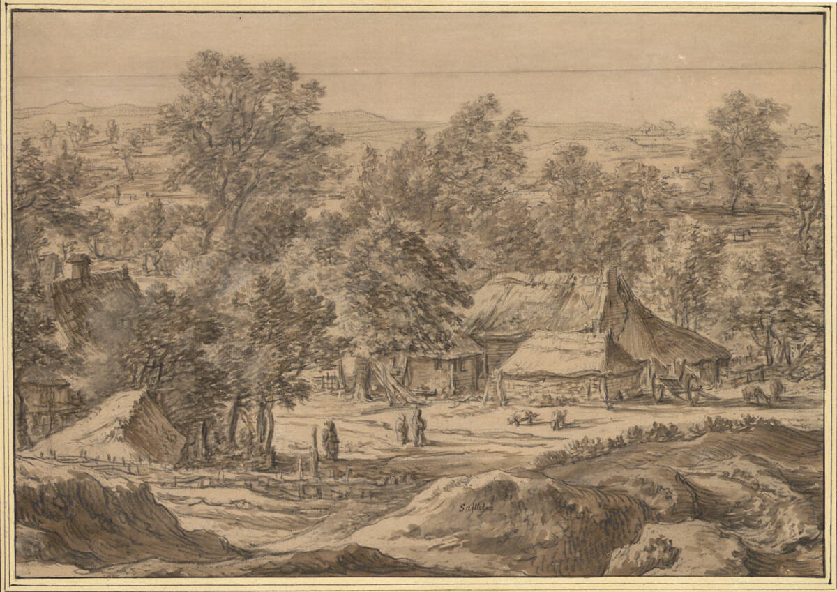 Bauernhöfe zwischen Bäumen, Herman Saftleven