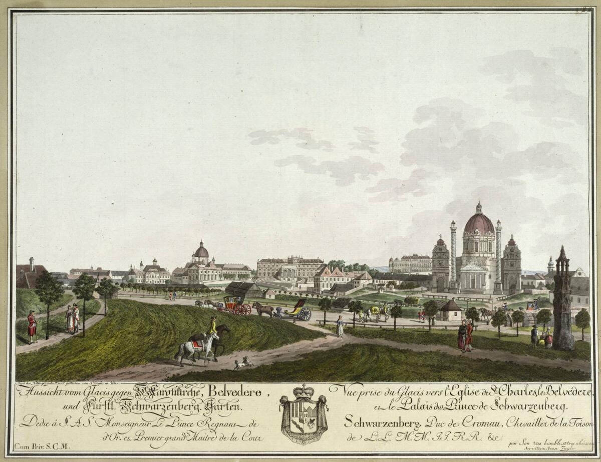 Johann Ziegler, Glacis gegen die Karlskirche, Inv. Nr.: DG1935/1053