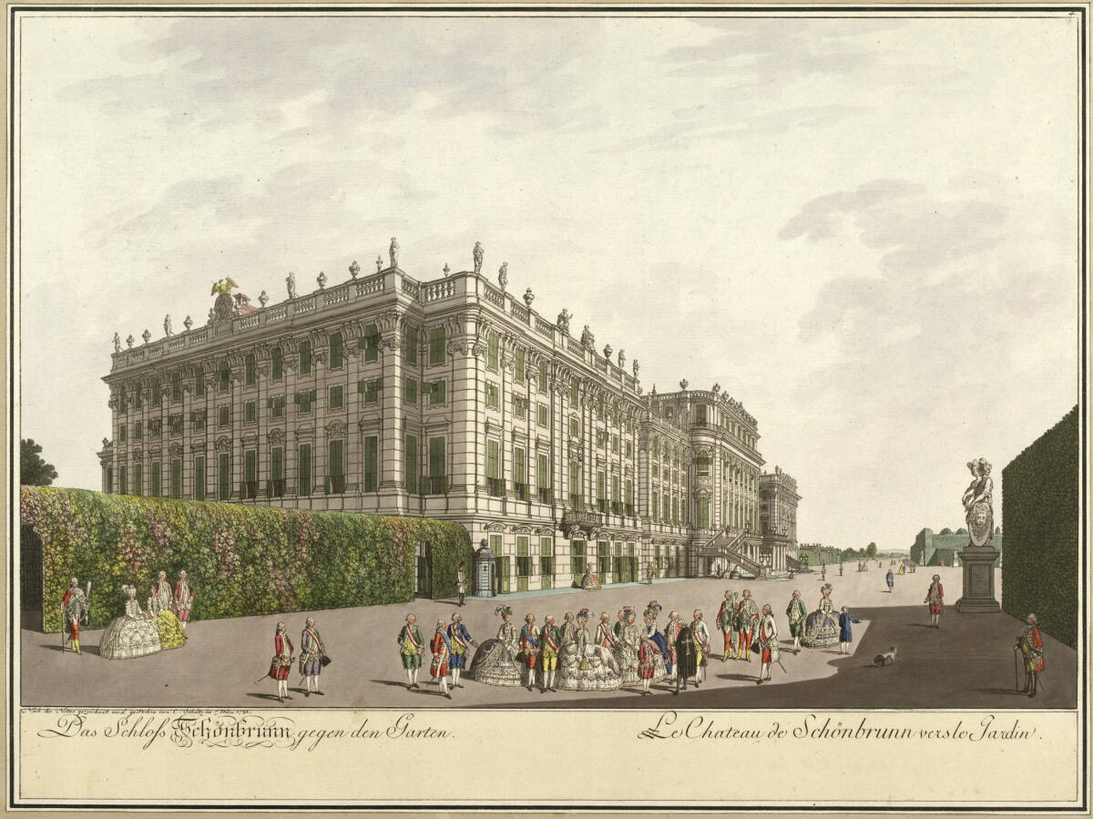 Schönbrunn gegen den Garten, 1782