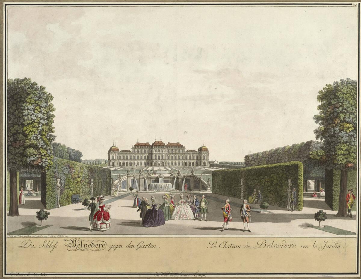 Carl Schütz, Belvedere gegen den Garten, Inv. Nr.: DG1935/1133