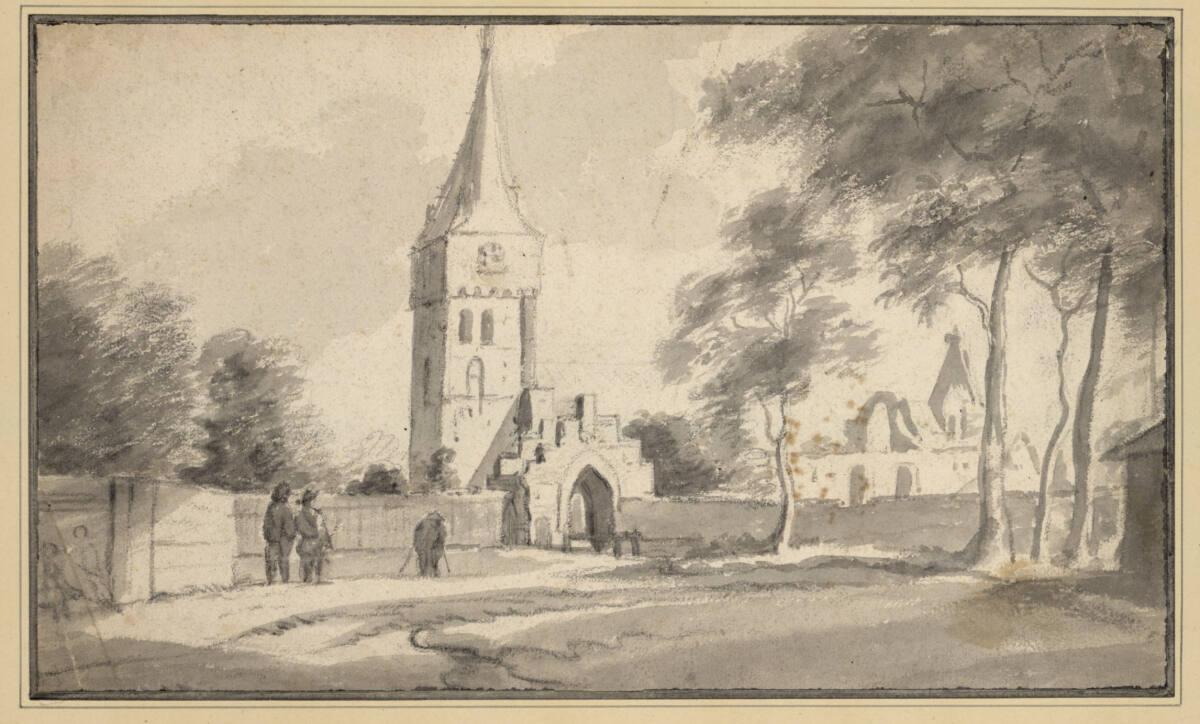 Blick auf Tor und Turm einer Stadt, Inv. Nr.: 9093
