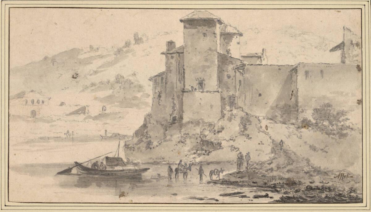 Jan Asselijn, Castell am Tiber, Inv. Nr.: 9107