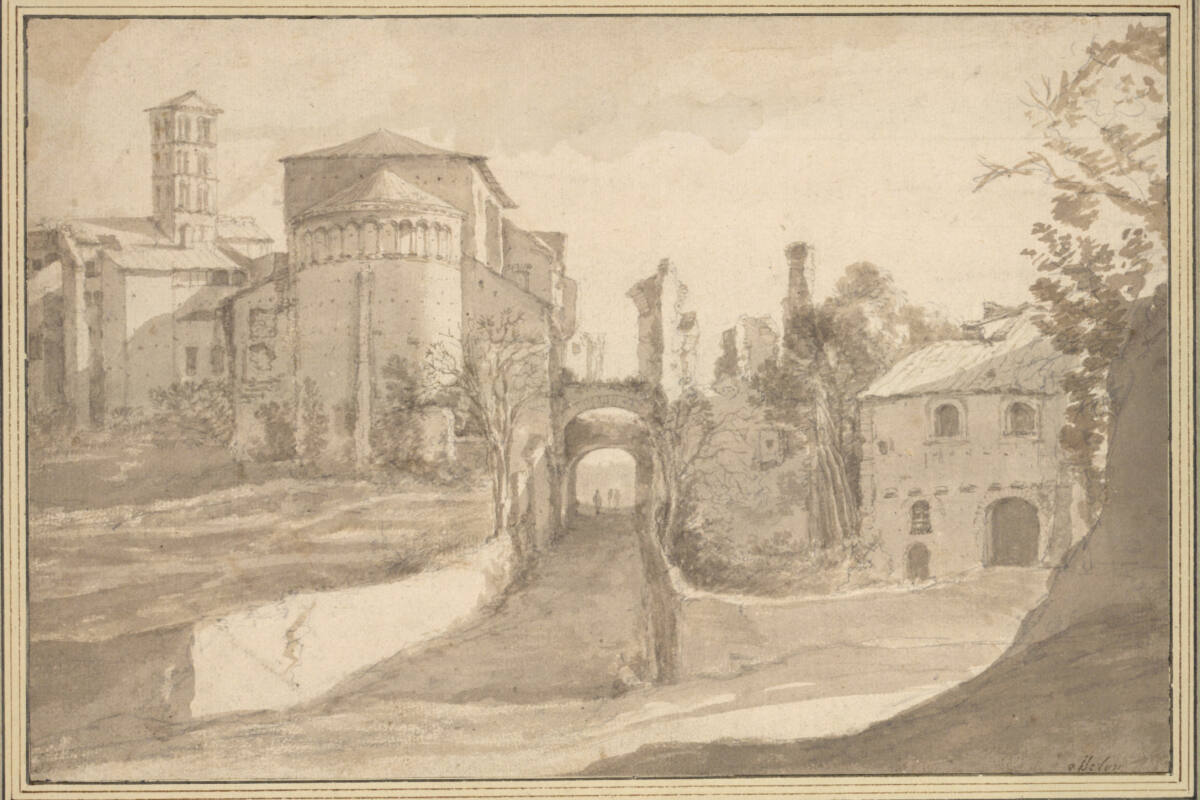 Blick auf die Chorpartie der Kirche SS. Giovanni e Paolo in Rom, Jan Asselijn