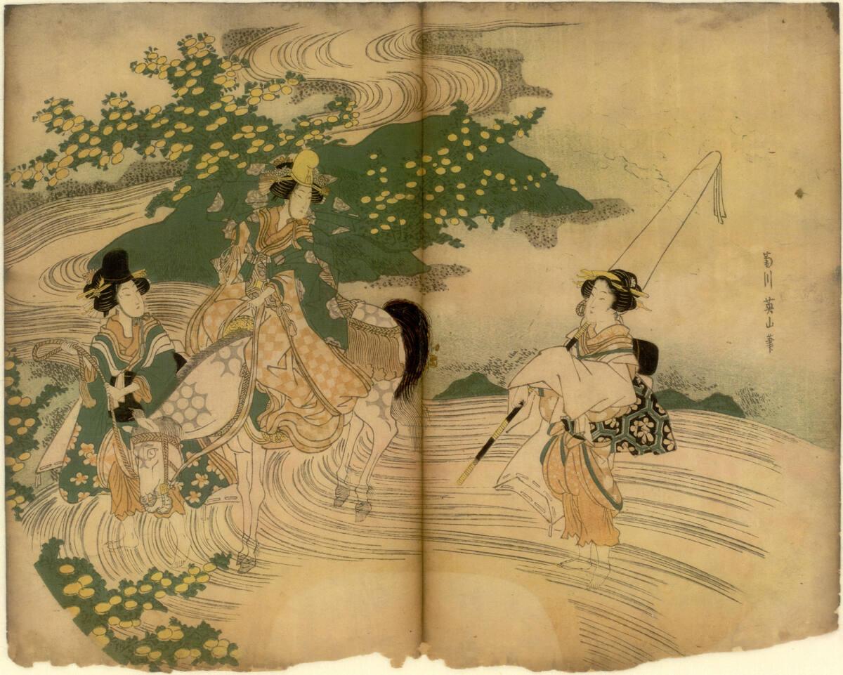 Kikugawa Eizan, Flussübergang, Inv. Nr.: DG1906/234