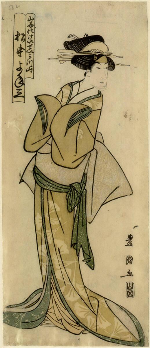 Utagawa Toyokuni I, Der Schauspieler Nakamura Yonesaburo in einer Frauenrolle, Inv. Nr.: DG1906…