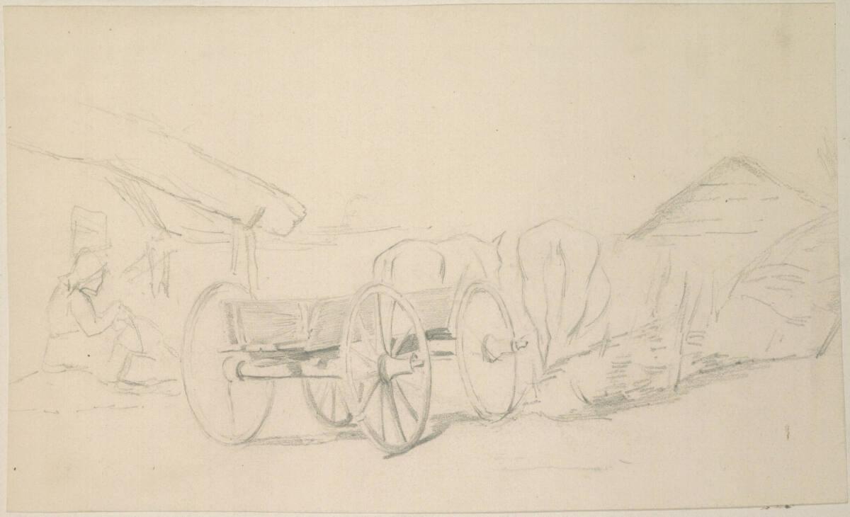 Johann Gualbert Raffalt, Studie eines Pferdewagens, Inv. Nr.: 26046/39
