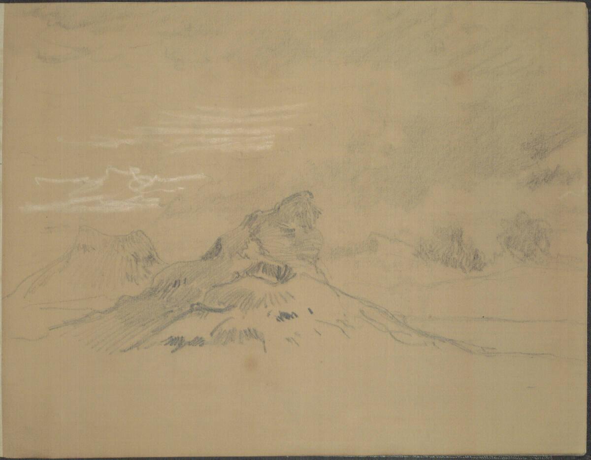 Johann Gualbert Raffalt, Landschaftsskizze (kopfstehend), Inv. Nr.: 26046/41