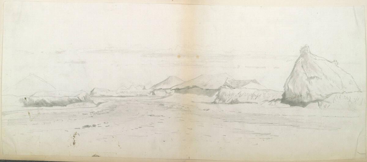 Johann Gualbert Raffalt, Weitläufige Landschaft mit Heuhaufen, Inv. Nr.: 26046/56/2