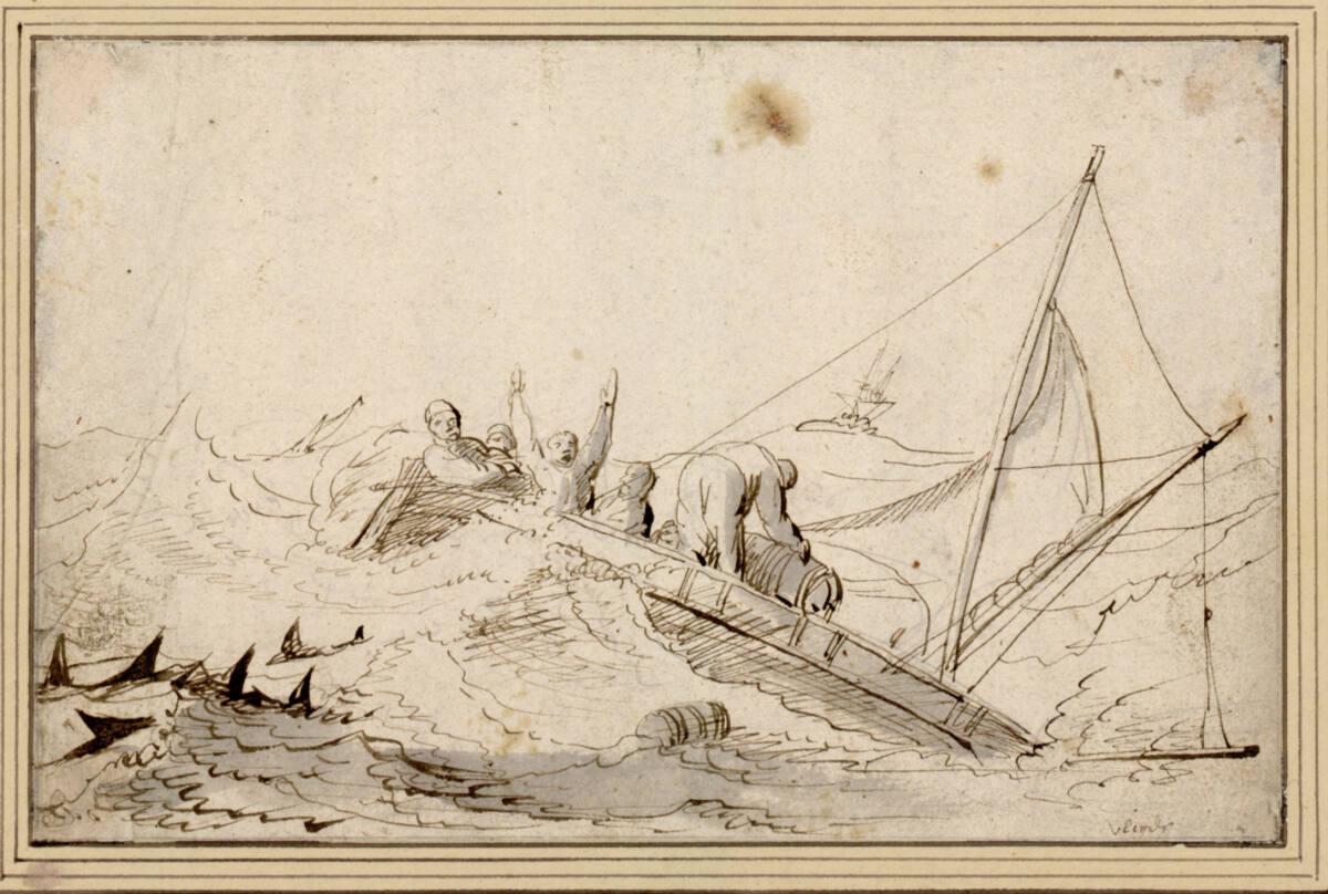 Simon de Vlieger, Ein Segelboot in Seenot, Inv. Nr.: 9162