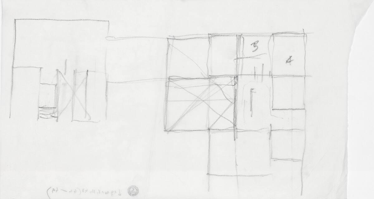 Clemens Holzmeister, Wien, 19. Bezirk, Haus Judith Holzmeister - Jürgens II; Studie; Grundriss,…