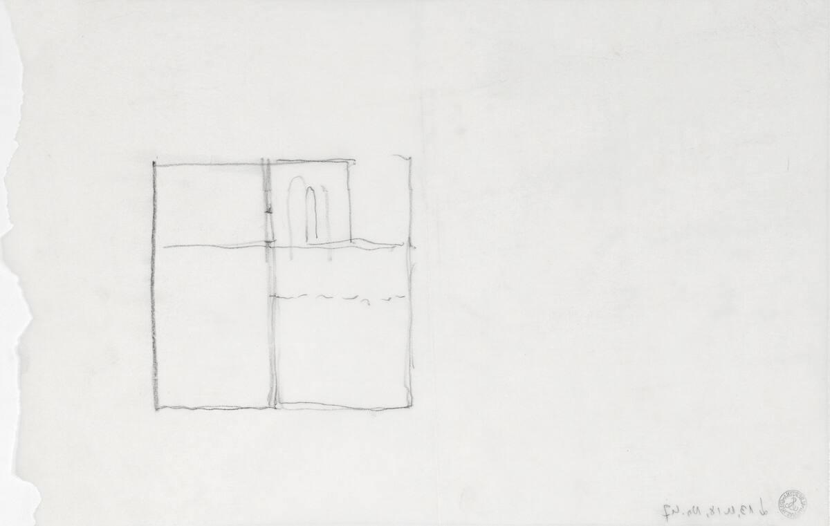 Clemens Holzmeister, Wien, 19. Bezirk, Haus Judith Holzmeister - Jürgens II; Studie; Grundriss,…