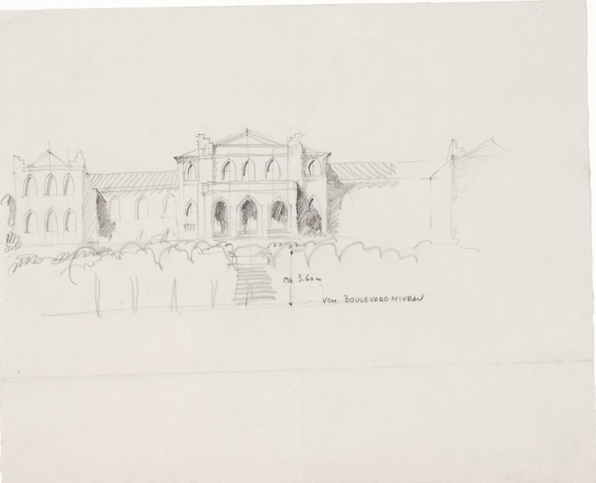 Clemens Holzmeister(?), Ankara, Außenministerium; Studie; perspektivische Ansicht, Inv. Nr.: CL…
