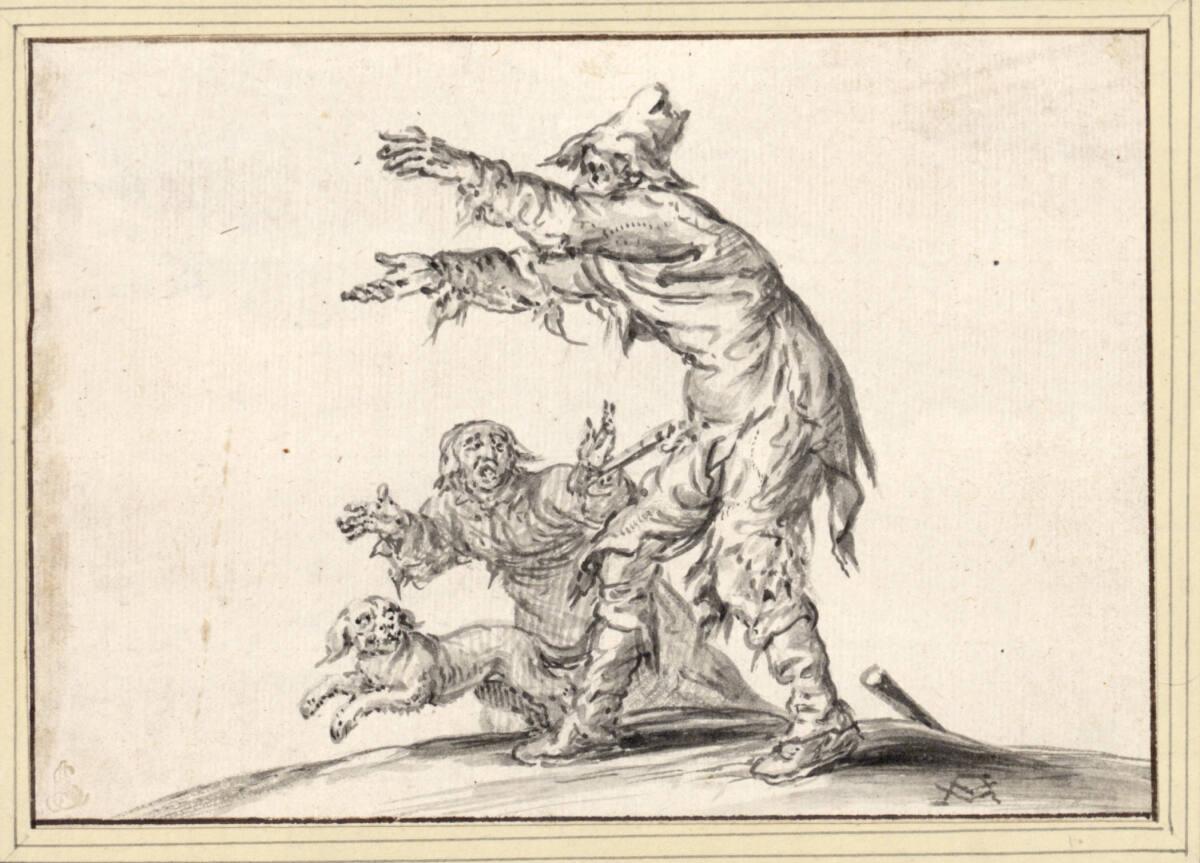 Adriaen Pietersz. van de Venne, Bettler mit nach links ausgestreckten Armen (39), Inv. Nr.: 923…