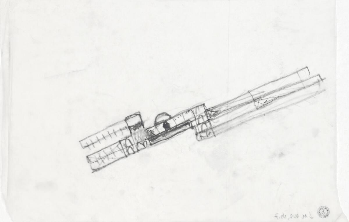 Clemens Holzmeister, Semmering, Palastanlage Ibn Saud; Baukörperstudie; Ansicht, Inv. Nr.: CLHA…