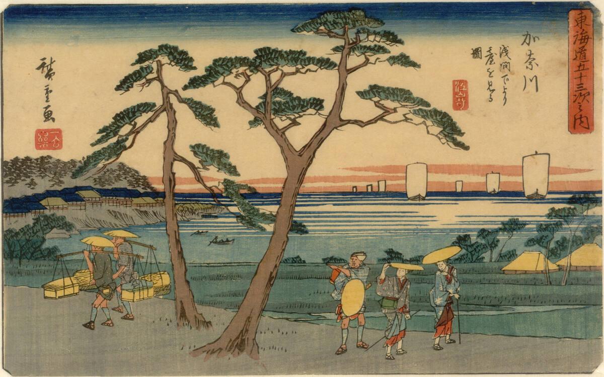 Abendliche Strandlandschaft, Utagawa Hiroshige