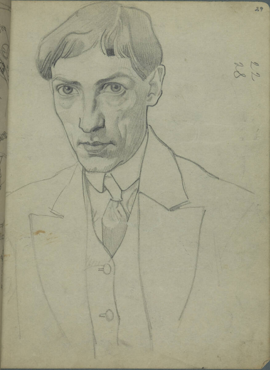 Selbstportrait, Franz Wacik, 1915