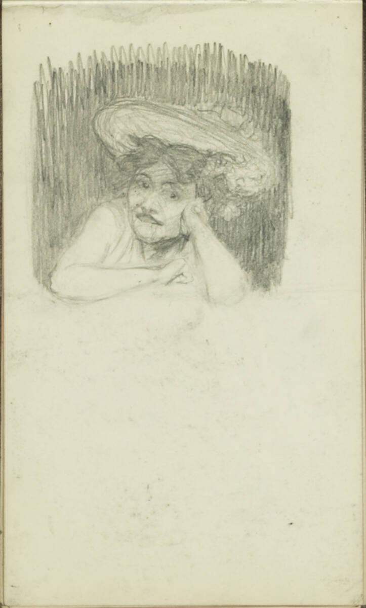 Jules Pascin, Studie einer Frau am Fenster, Inv. Nr.: 31704/11v