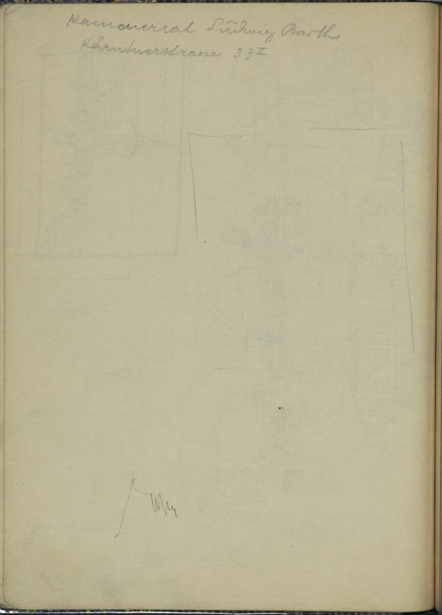 Notiz eines Namens mit Adresse, Franz Wacik, 1915