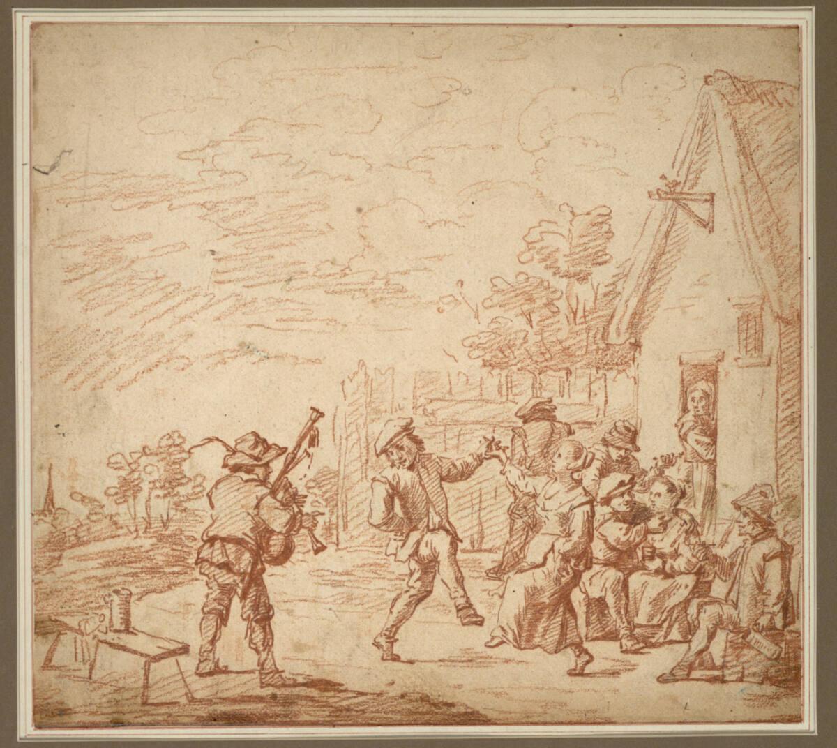 David Teniers d. J., Bauerntanz vor einem Wirtshaus, Inv. Nr.: 9287