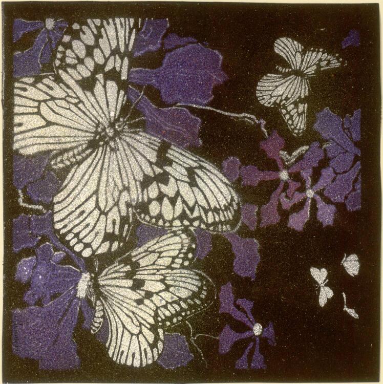 Ludwig Heinrich Jungnickel, Schmetterlinge auf Blüten, Inv. Nr.: DG1907/329