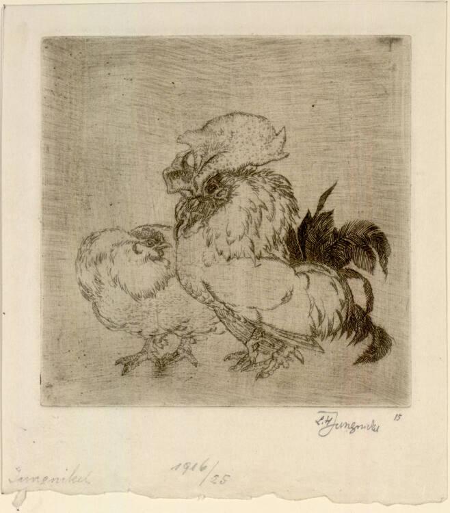 Ludwig Heinrich Jungnickel, Hahn und Henne, Inv. Nr.: DG1916/25